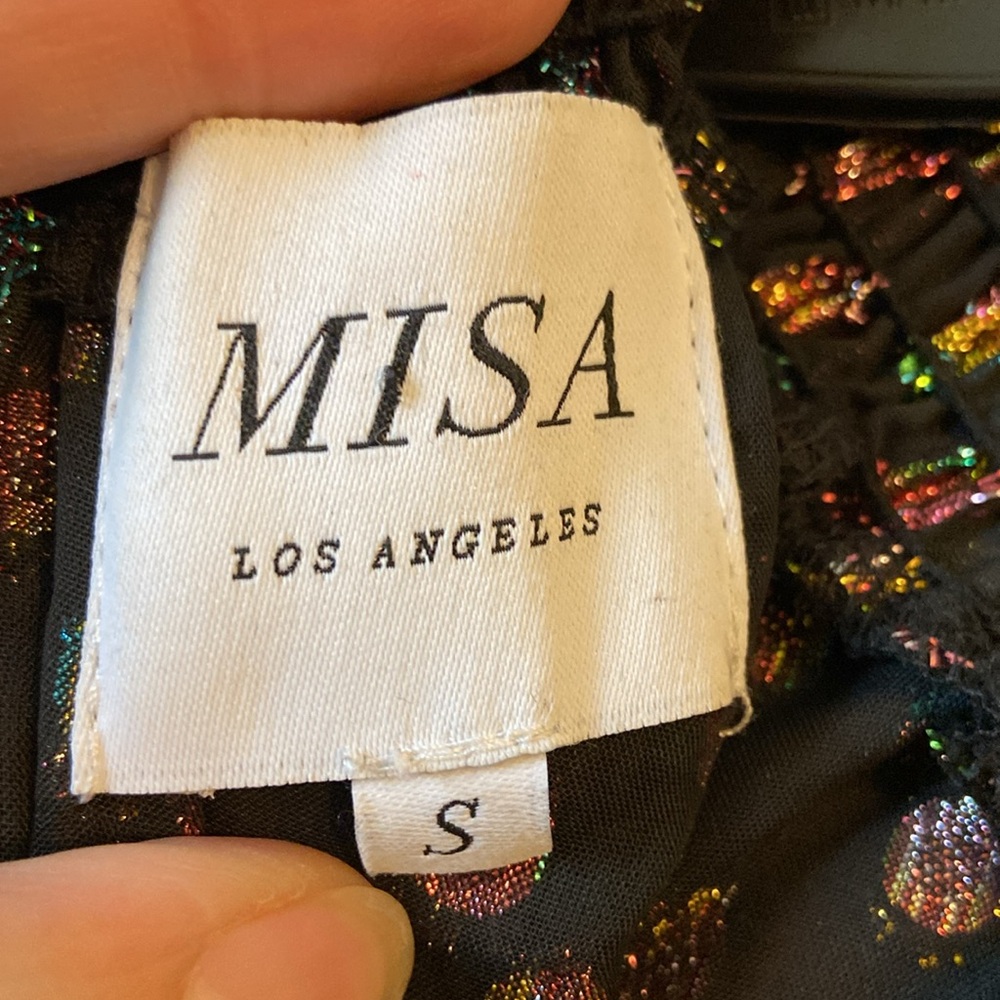 Anthropology MISA Los Angeles Jessa Dress.Red and Black Long Sleeve Dress.Size S - Picture 14 of 16